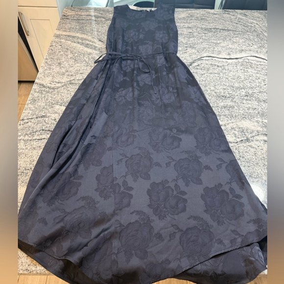 Vince Asymmetrical Midnight Blue Dress with Belt - Picture 3 of 16